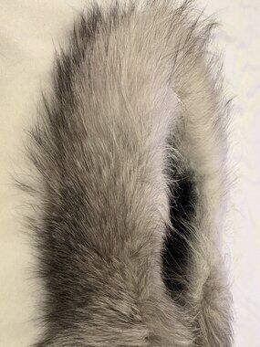 Gray Fur Headband Headwrap